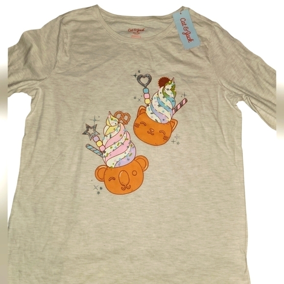 5/$10 Cat & Jack size XXL (18) oatmeal color long sleeve cotton & polyester NWT - Picture 3 of 8
